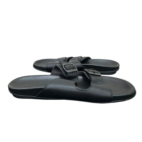 NAOT Mens  Santo Soft BLACK Leather Sandal Slides sz. 44 EU/11 US NICE main image 4